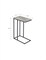 Side Table | 24-Inch Brown Marble 'C' Table with Grey Pipe Metal Frame | Modern Industrial Design